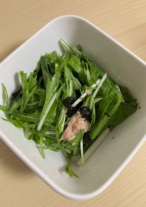 水菜とツナのサラダ-レシピのメイン写真
