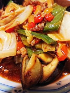 酢豚の素でひき肉野菜炒め-レシピのメイン写真
