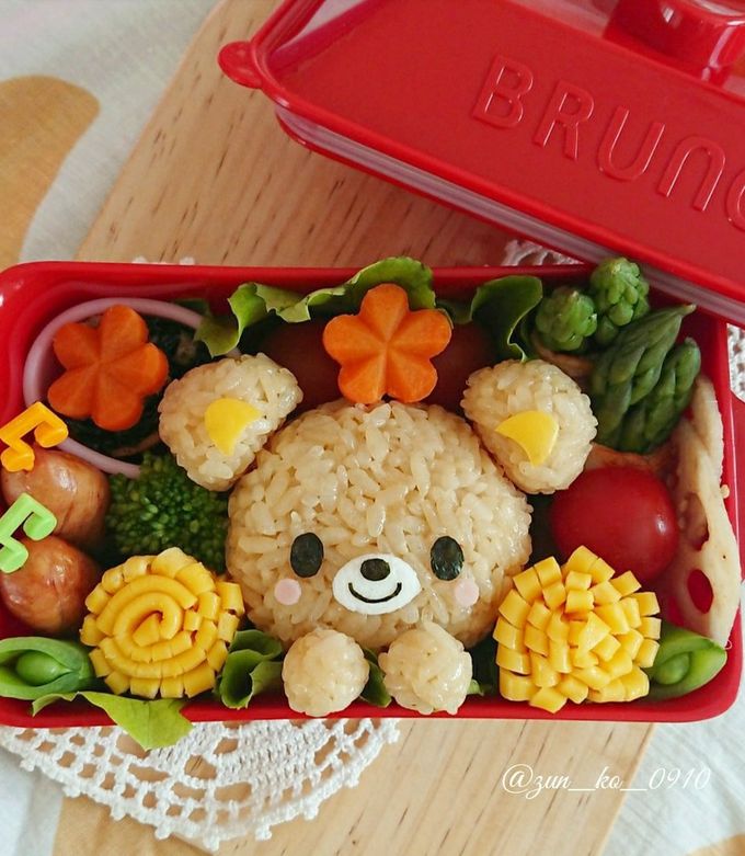 キャラ弁☆クマちゃんのピクニック弁当 by zun−ko 【クックパッド