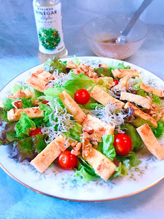 油揚げとかちりちりめんのグリーンサラダ-レシピのメイン写真