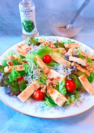 油揚げとかちりちりめんのグリーンサラダ-レシピのメイン写真