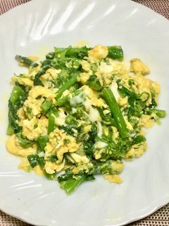 菜の花の卵とじ・バター風味-レシピのメイン写真