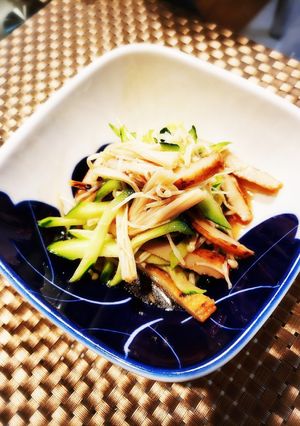 簡単 焼きえのきときゅうりと丸天の和え物-レシピのメイン写真
