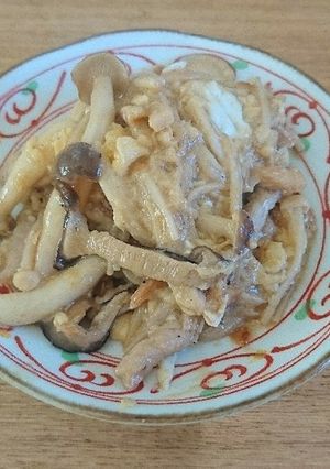 簡単!飯の友♪中華風豚肉とキノコの卵とじ-レシピのメイン写真