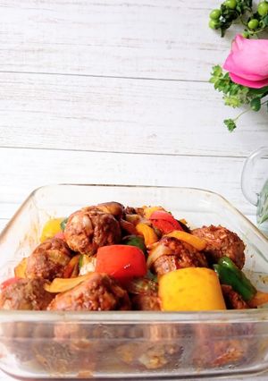 大豆肉団子と彩り野菜のケチャップ炒め-レシピのメイン写真