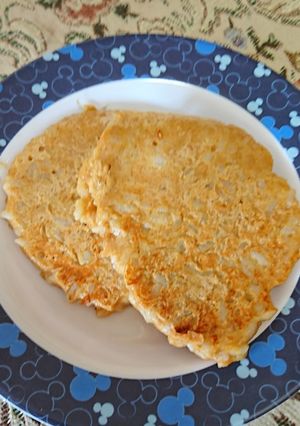【もち麦ご飯の味噌味ホットケーキ】-レシピのメイン写真