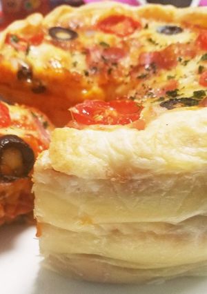 甘くないケーキ！簡単誕生日ピザケーキ♪-レシピのメイン写真