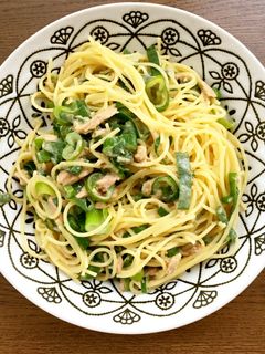柚子胡椒で爽やか、ツナとネギのパスタ-レシピのメイン写真