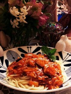 鯖の水煮缶で♡トマトパスタ♡-レシピのメイン写真