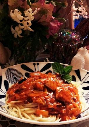 鯖の水煮缶で♡トマトパスタ♡-レシピのメイン写真