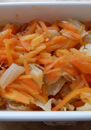 白菜と人参の梅酢の蒸し煮　作り置き-レシピのメイン写真