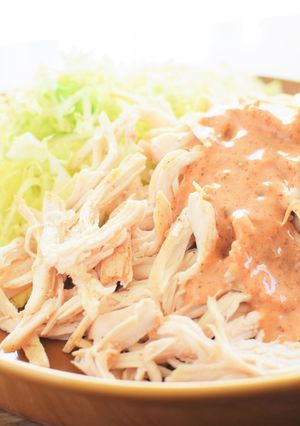 レンジで簡単♪鶏むね肉のケバブサラダ！-レシピのメイン写真