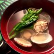 あさりのお吸い物 菜の花