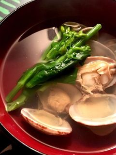 あさりのお吸い物 菜の花-レシピのメイン写真