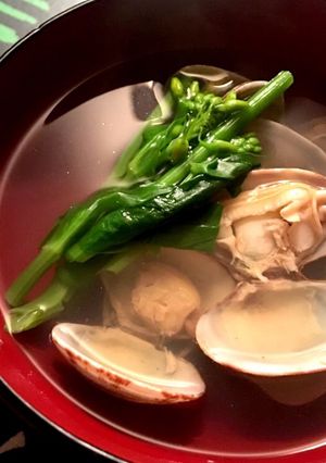 あさりのお吸い物 菜の花-レシピのメイン写真