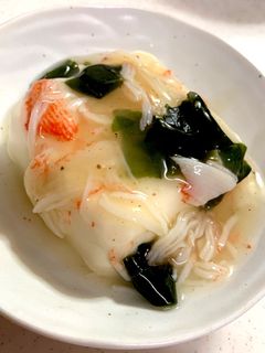温豆腐☆カニカマとワカメのお豆腐あんかけ-レシピのメイン写真
