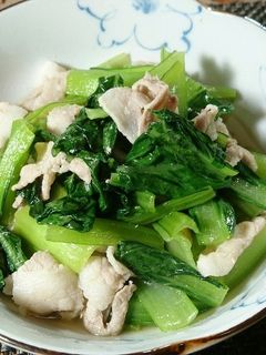 小松菜と豚肉の煮浸し-レシピのメイン写真