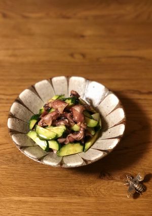 ホタルイカとキュウリのからし酢味噌和え-レシピのメイン写真
