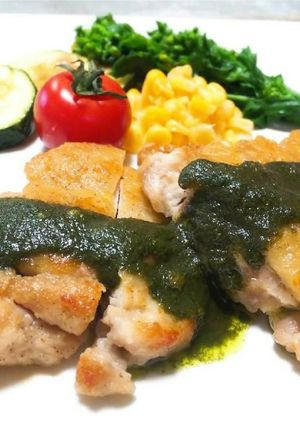◆パリパリチキンのジェノベーゼソース♪-レシピのメイン写真