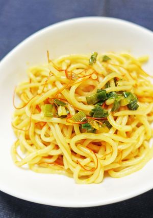 こんにゃく麺のネギ炒め-レシピのメイン写真