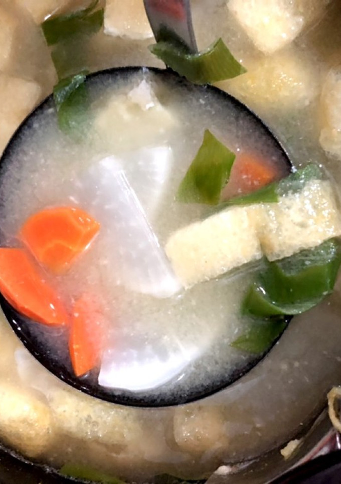 油揚げ☆根菜☆普段のお味噌汁-レシピのメイン写真