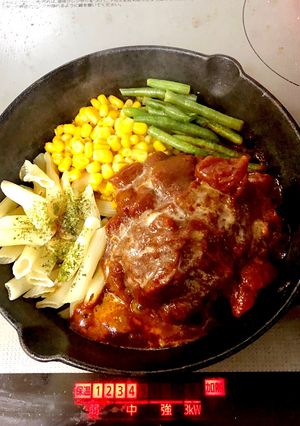 市販ハンバーグで出来るおうちレストラン！-レシピのメイン写真