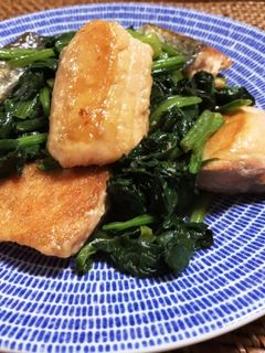 鮭とほうれん草のバター醤油炒め-レシピのメイン写真