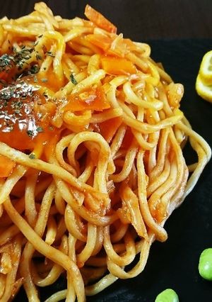春キャベツを使った簡単ナポリタン-レシピのメイン写真