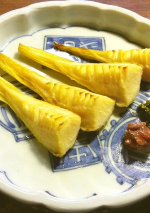 焼き筍　アンチョビ＆木の芽（山椒の葉）-レシピのメイン写真