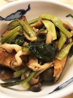 小松菜としめじの厚揚げ簡単煮 みりん無し-レシピのメイン写真