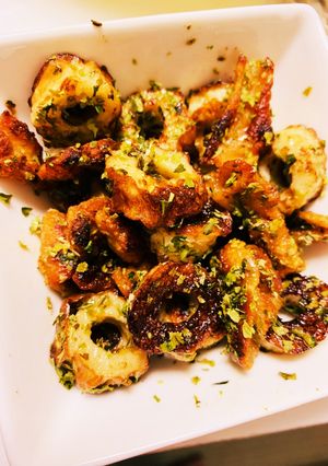 竹輪と鶏皮の磯辺マヨ焼き-レシピのメイン写真