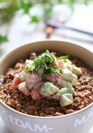 アボトマ☆タルタルのっけの甘辛そぼろ丼-レシピのメイン写真