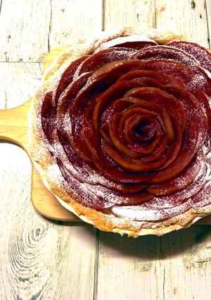 りんごの赤ワイン煮ローズアップルパイ-レシピのメイン写真