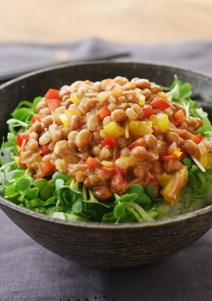 すぐできる納豆となめ茸丼-レシピのメイン写真