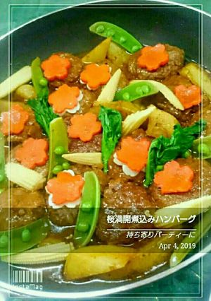 桜満開煮込みハンバーグ-レシピのメイン写真