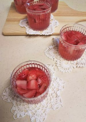 レンジでほんのりピンクのいちごゼリー-レシピのメイン写真