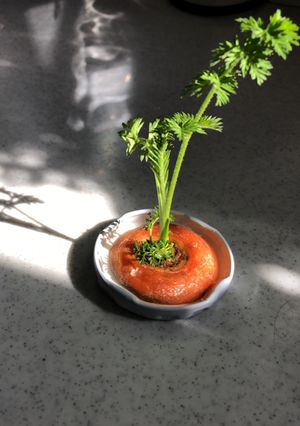 裏技！？にんじんのヘタでリボベジ☆-レシピのメイン写真