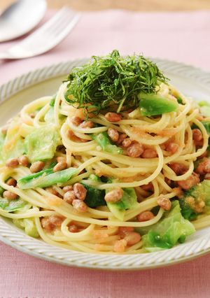 舟納豆とふくやの明太子パスタ-レシピのメイン写真