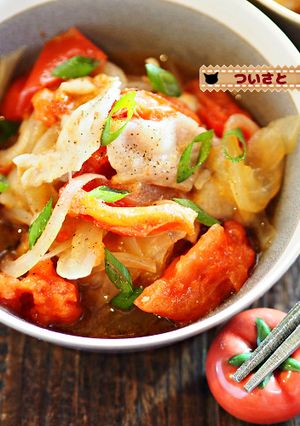 豚肉とトマトの重ね蒸し-レシピのメイン写真