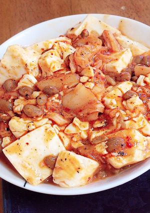 片栗粉なし！材料5つの手抜き納豆麻婆豆腐-レシピのメイン写真