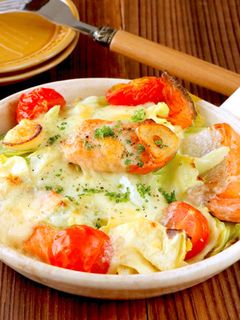 鮭と春キャベツのチーズ焼き-レシピのメイン写真