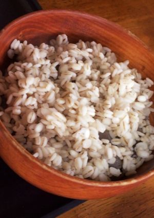 百均レンジ調理器使用！カサ増し押麦ご飯-レシピのメイン写真