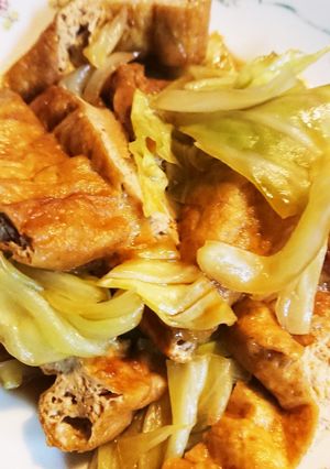 厚揚げとキャベツの簡単煮物-レシピのメイン写真