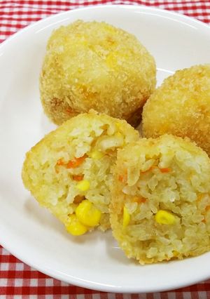 【保育園のおやつ】ライスコロッケ-レシピのメイン写真
