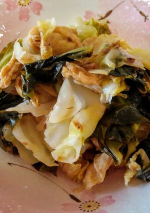 ★キャベツと油揚げの梅鰹節めんつゆ煮★-レシピのメイン写真
