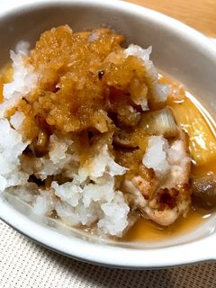 鶏もも肉とネギの和風ソテー おろしだれ-レシピのメイン写真
