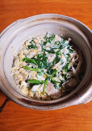 豚肉、ごぼう、ニラの柳川風-レシピのメイン写真
