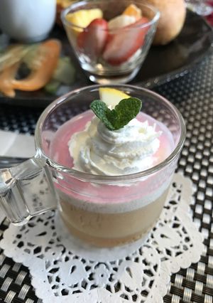ピーチババロア-レシピのメイン写真