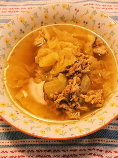 電鍋で簡単!キャベツと豚肉のカレー煮-レシピのメイン写真