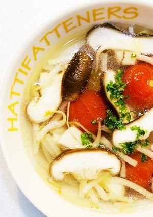 調理時間３分！椎茸とトマトの中華スープ-レシピのメイン写真